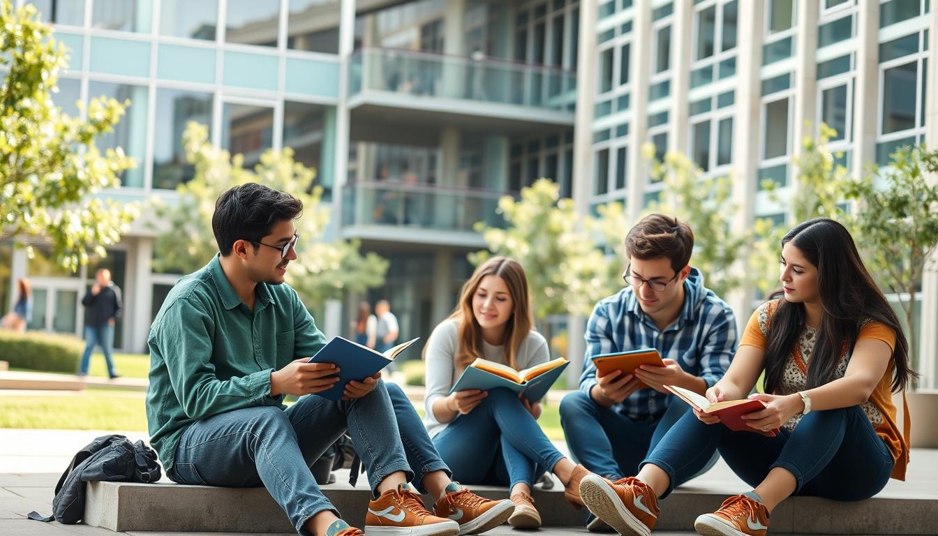 Students working in research laboratory